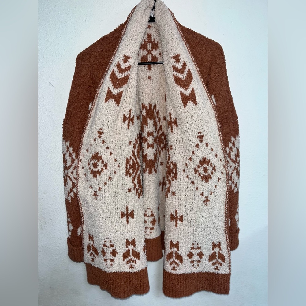 Knox Rose Geometric Print cardigan sweater